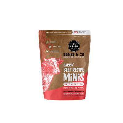 BONES & CO Frozen Raw Beef Minis - Dog Food
