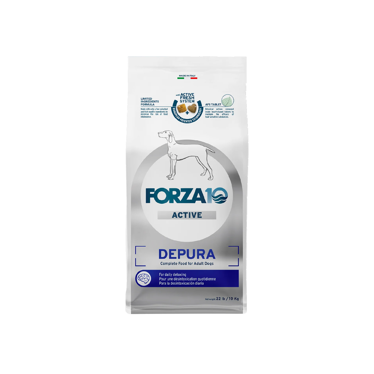 FORZA10 - Depura Dry Dog Food for Daily Detoxing Support, Fish Flavor