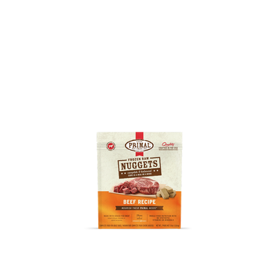PRIMAL Beef Frozen Raw Nuggets - Dog Food