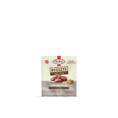 PRIMAL Venison Frozen Raw Nuggets - Dog Food