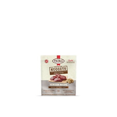 PRIMAL Venison Frozen Raw Nuggets - Dog Food