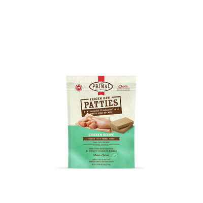 PRIMAL Chicken Frozen Raw Patties - Dog Food