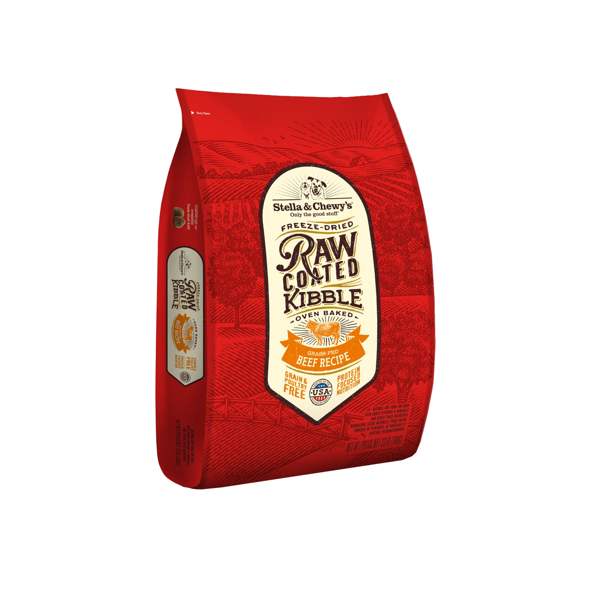 STELLA & CHEWY'S Raw Coated Kibble Grass Fed Beef- Dog Food