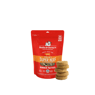 STELLA & CHEWY'S Super Beef Freeze-Dried Raw Dinner Patties- Dog Food