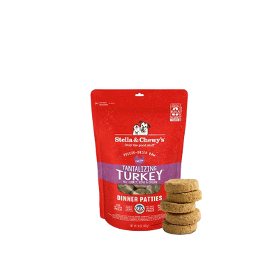 STELLA & CHEWY'S Tantalizing Turkey Freeze-Dried Raw Dinner Patties- Dog Food