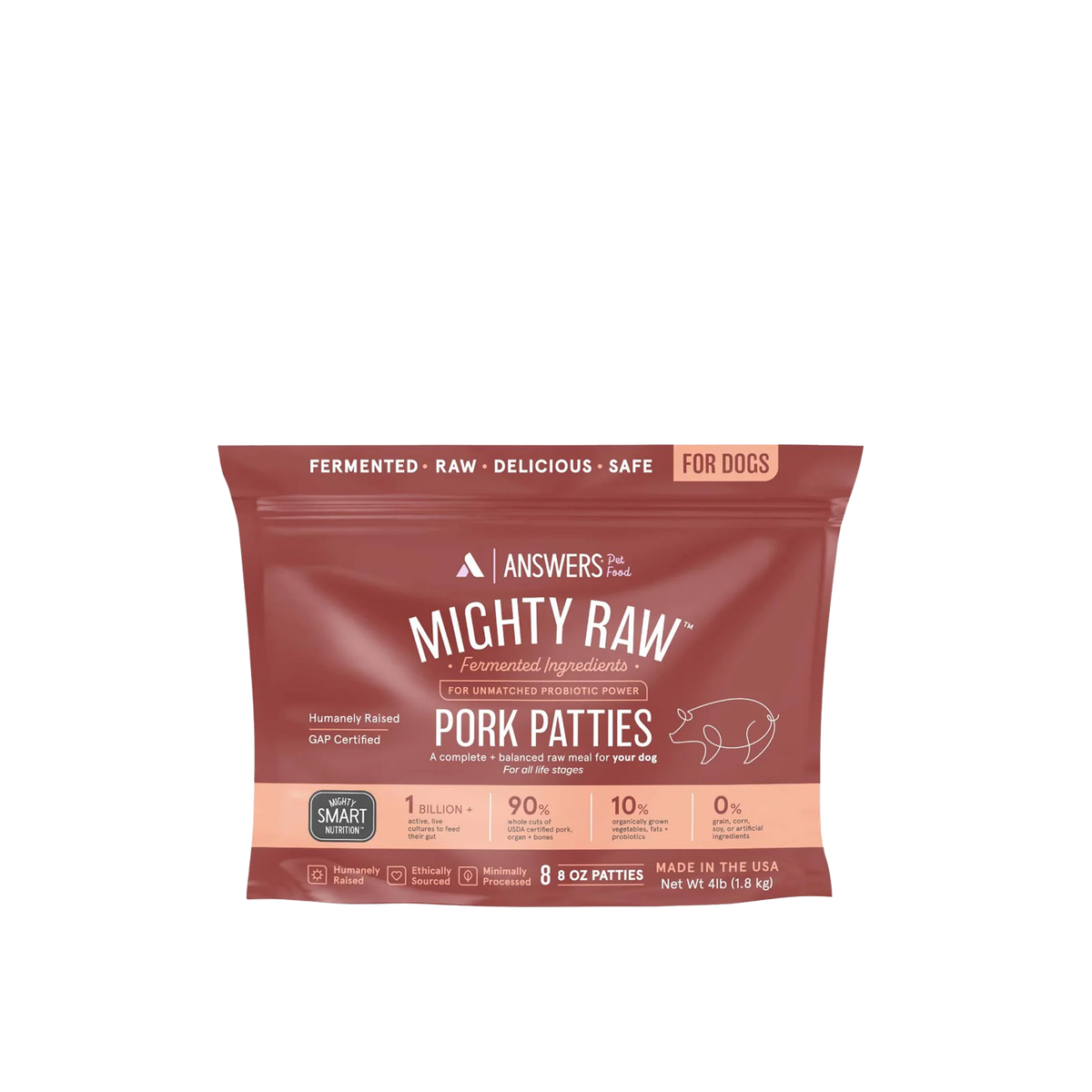 ANSWERS Frozen Raw Pork - Dog Food
