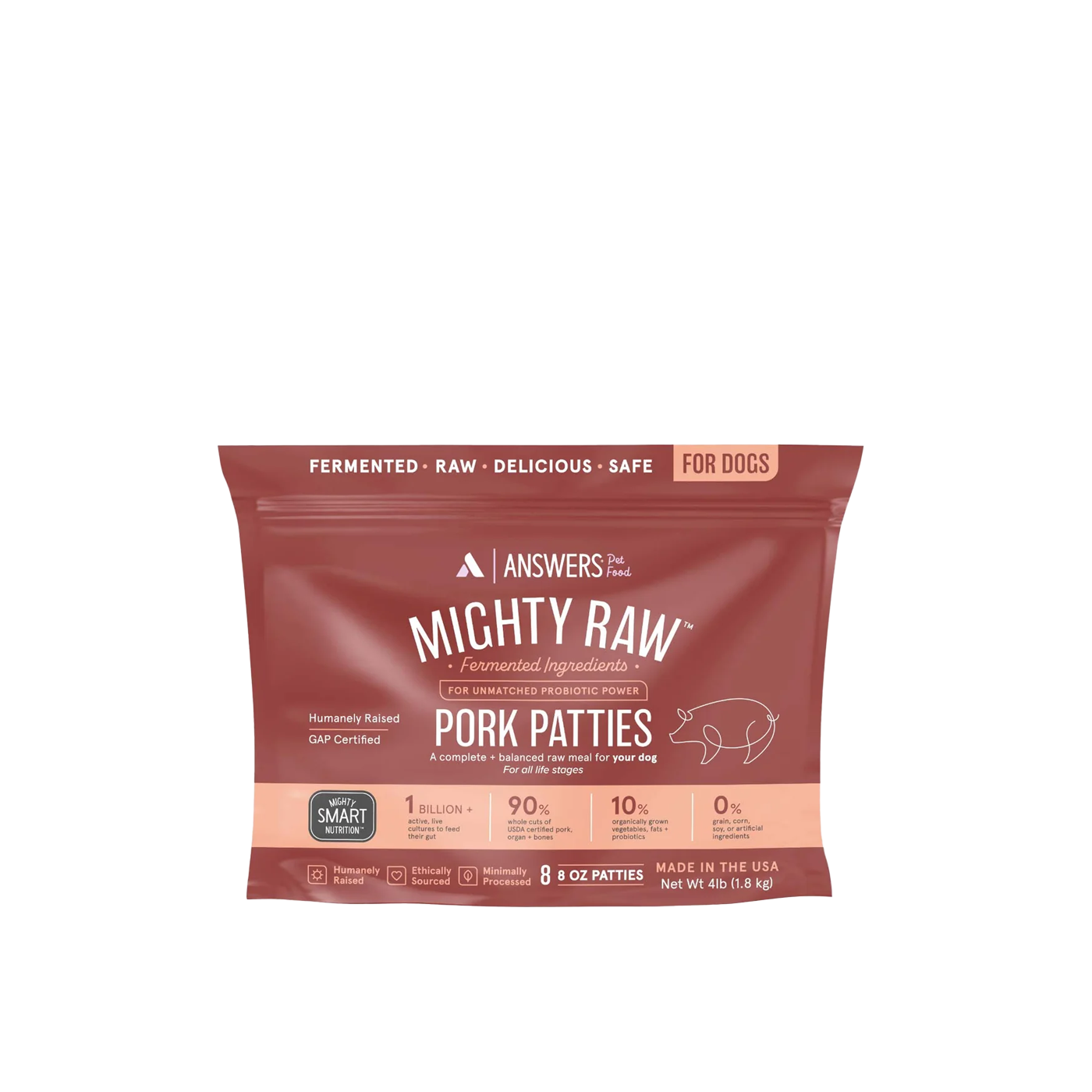 ANSWERS Frozen Raw Pork - Dog Food