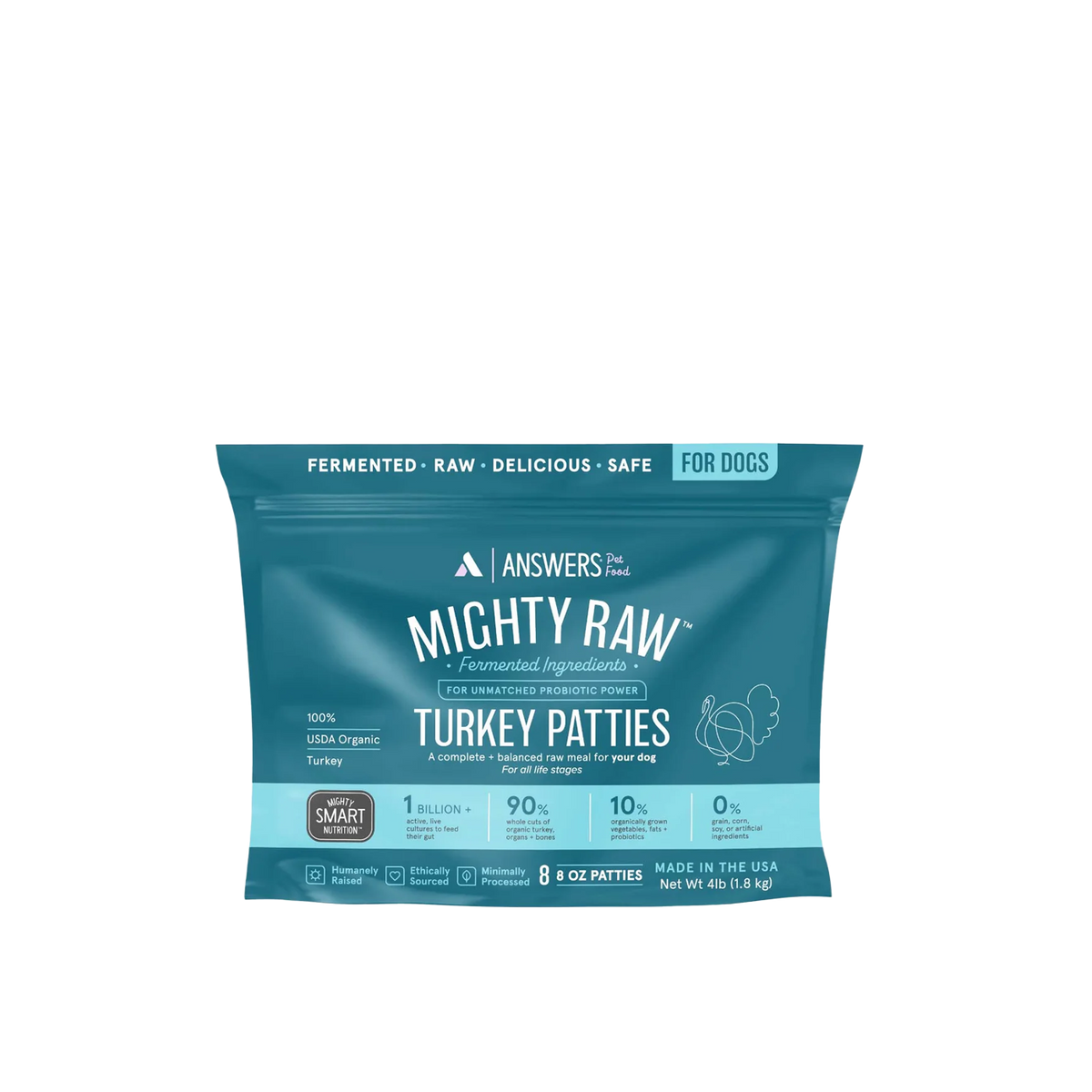 ANSWERS Frozen Raw Turkey - Dog Food