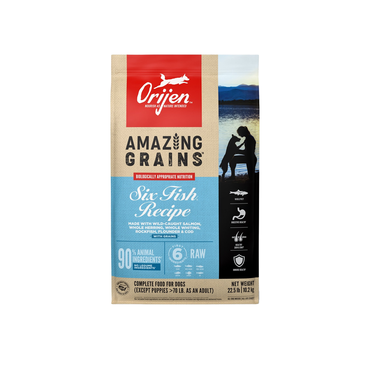 ORIJEN Amazing Grains Six Fish - Dry Dog Food