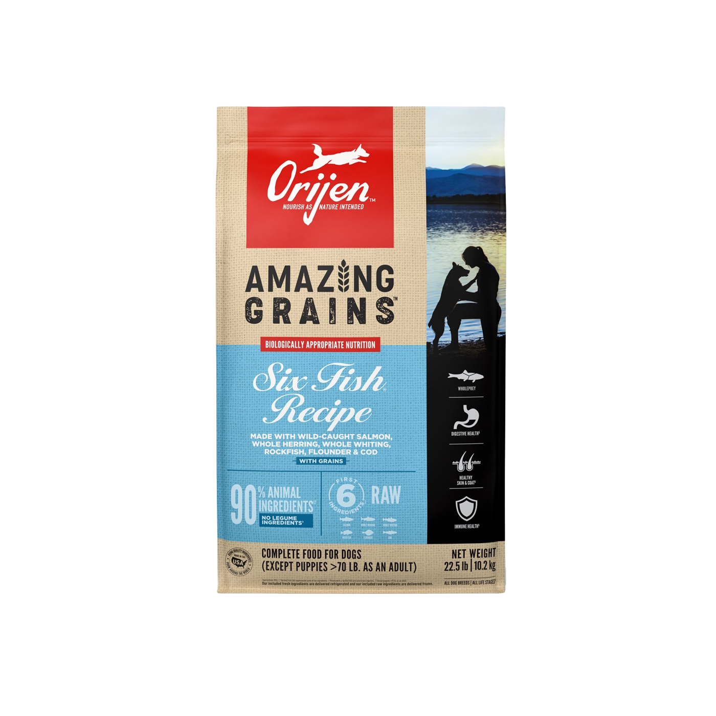 ORIJEN Amazing Grains Six Fish - Dry Dog Food