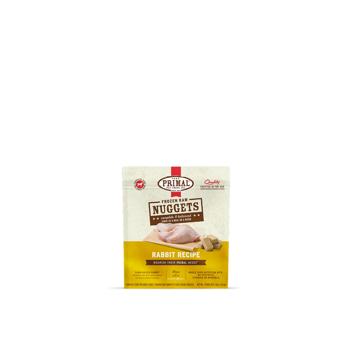 PRIMAL Rabbit Frozen Raw Nuggets - Dog Food