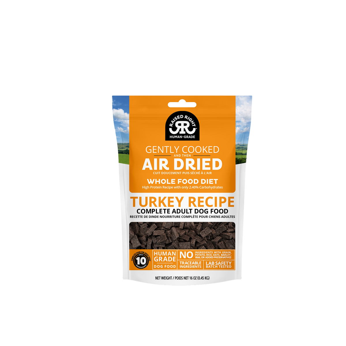RAISED RIGHT Air Dried Original Turkey - Dog Food