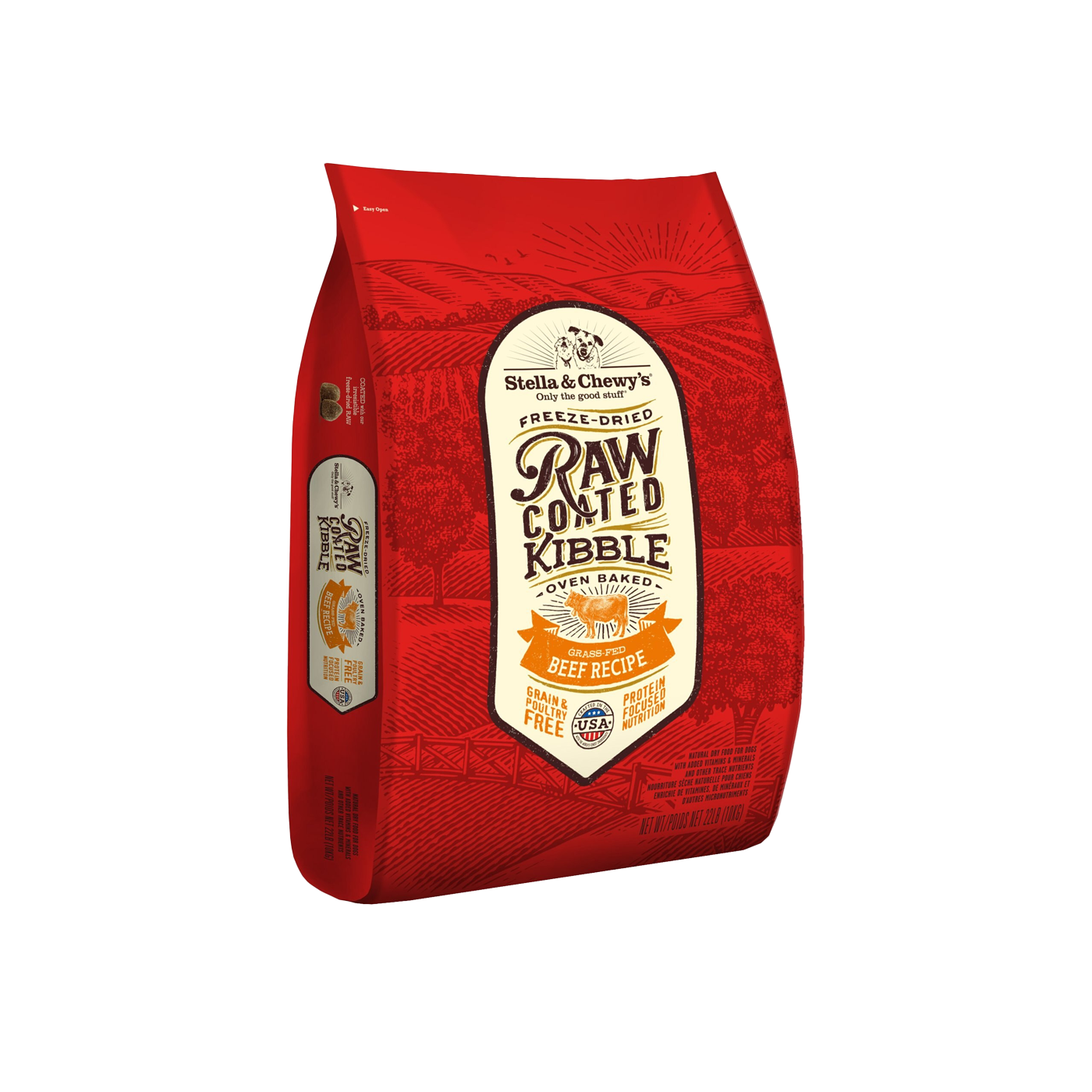 STELLA & CHEWY'S Raw Coated Kibble Grass Fed Beef- Dog Food