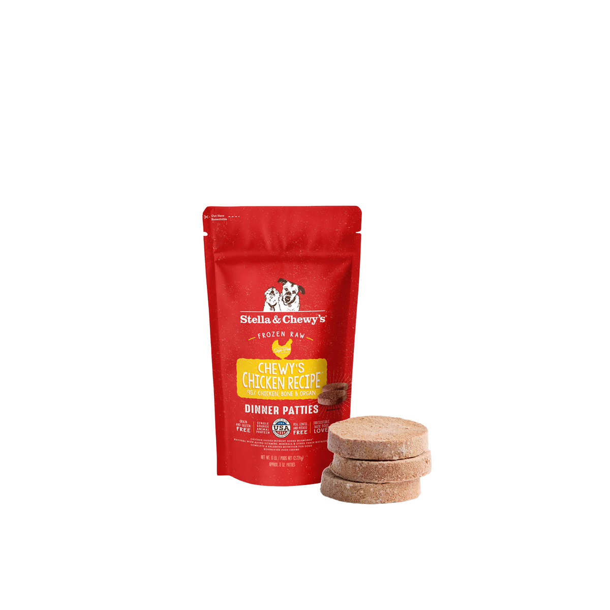 STELLA & CHEWY'S Super Chicken Frozen Patties - Dog Food
