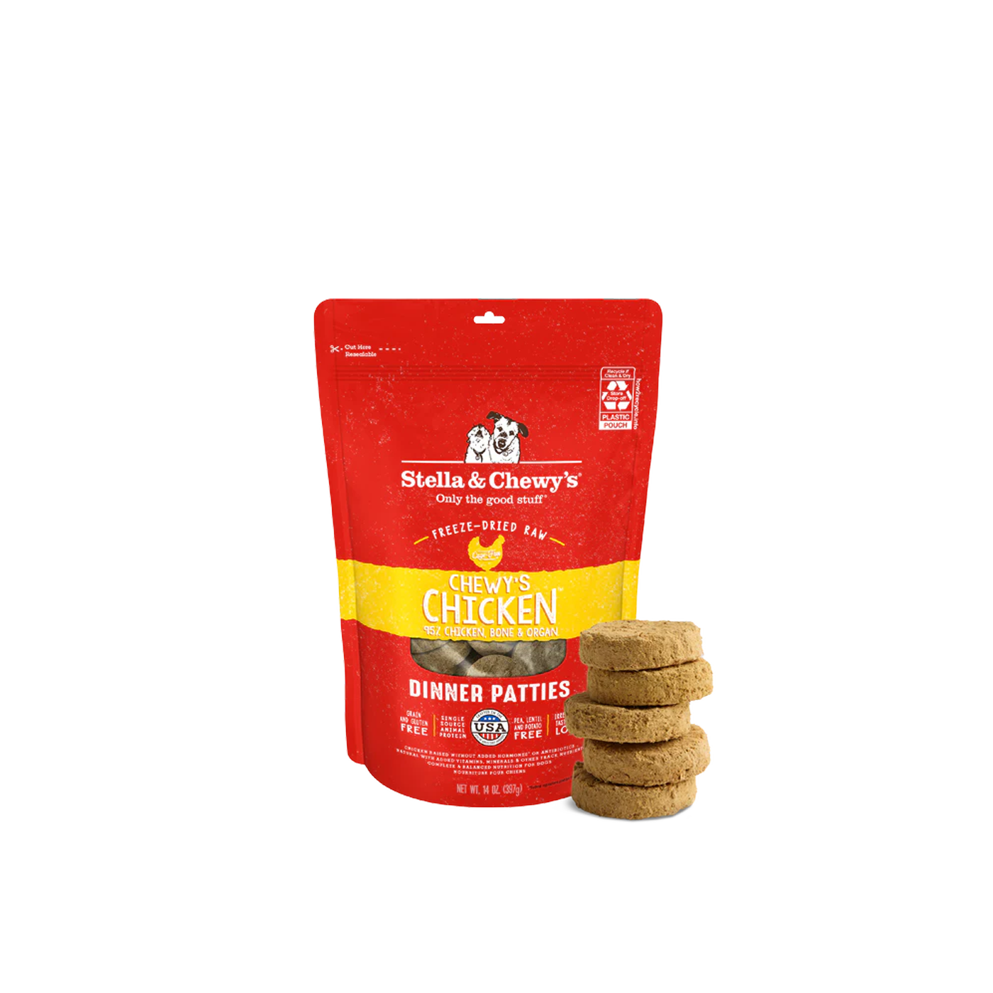 STELLA & CHEWY'S  Chicken Freeze-Dried Raw Dinner Patties- Dog Food