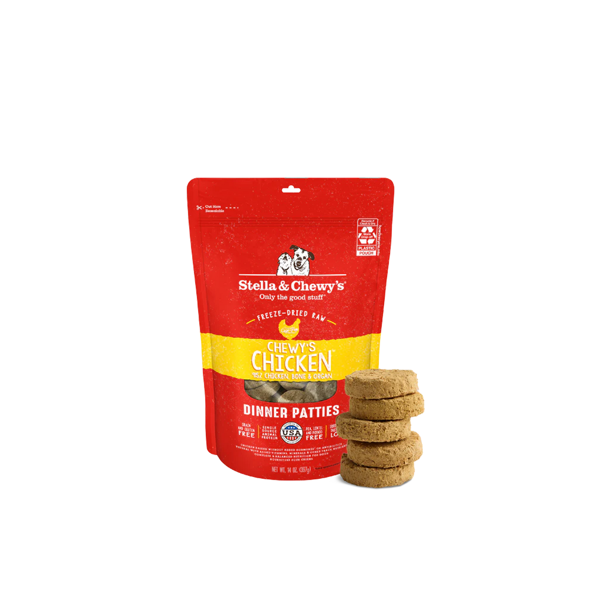 STELLA & CHEWY'S  Chicken Freeze-Dried Raw Dinner Patties- Dog Food