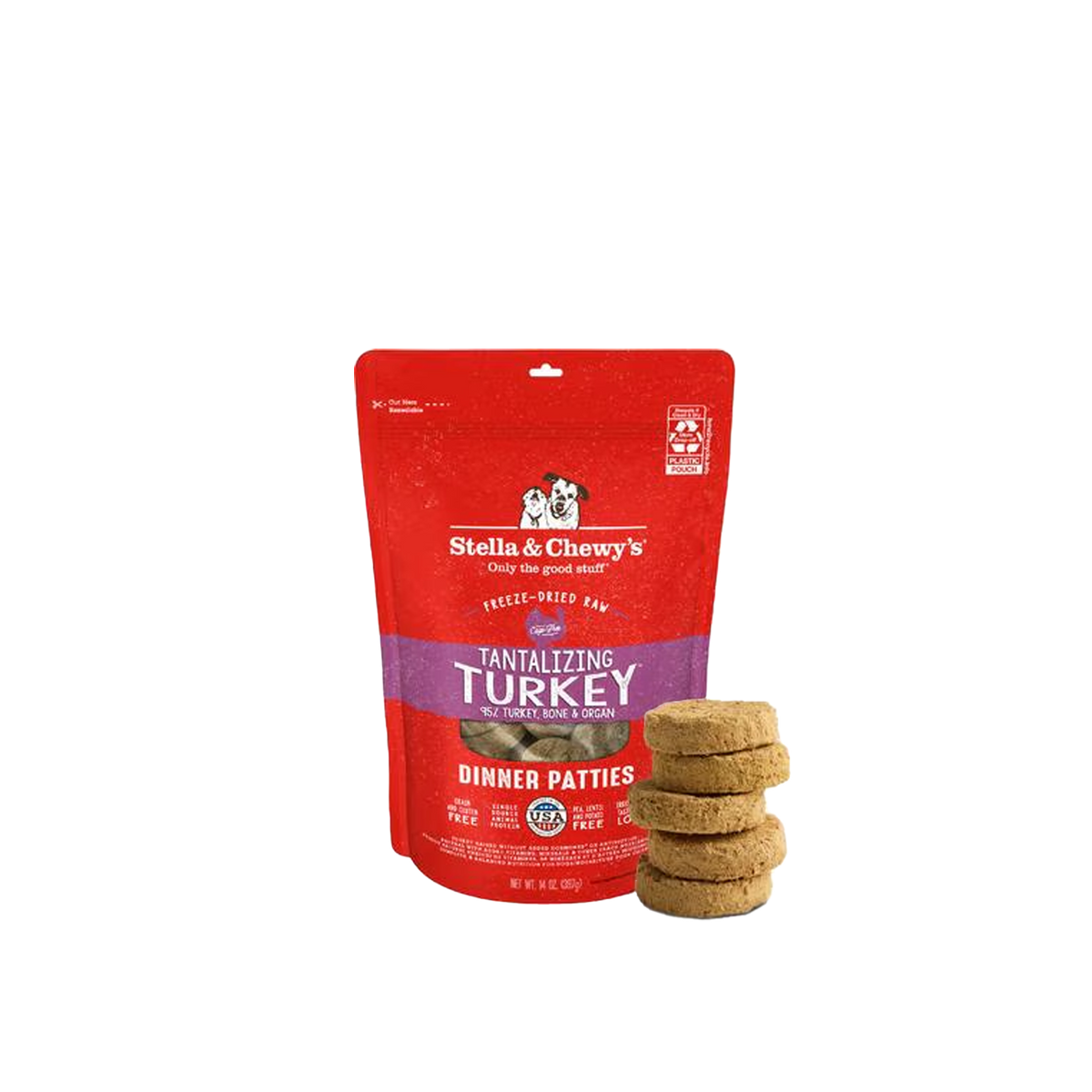 STELLA & CHEWY'S Tantalizing Turkey Freeze-Dried Raw Dinner Patties- Dog Food