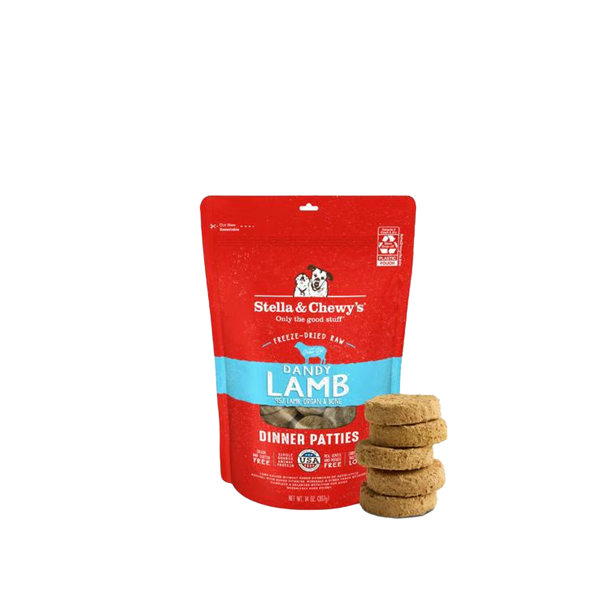 STELLA & CHEWY'S Dandy Lamb Freeze-Dried Raw Dinner Patties- Dog Food
