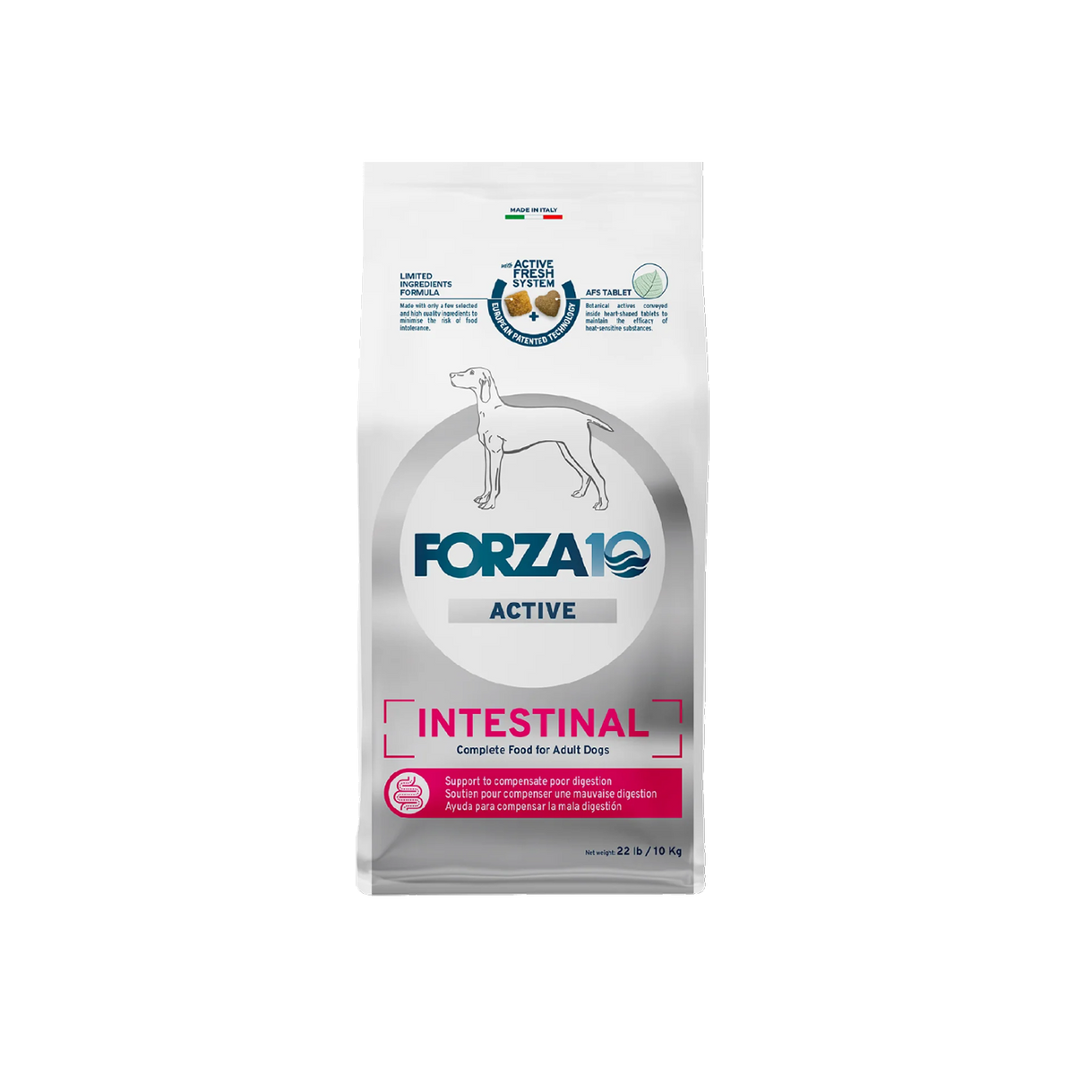 Forza10 - Intestinal Dry Dog Food for Sensitive Stomachs & Digestive Support, Fish Flavor