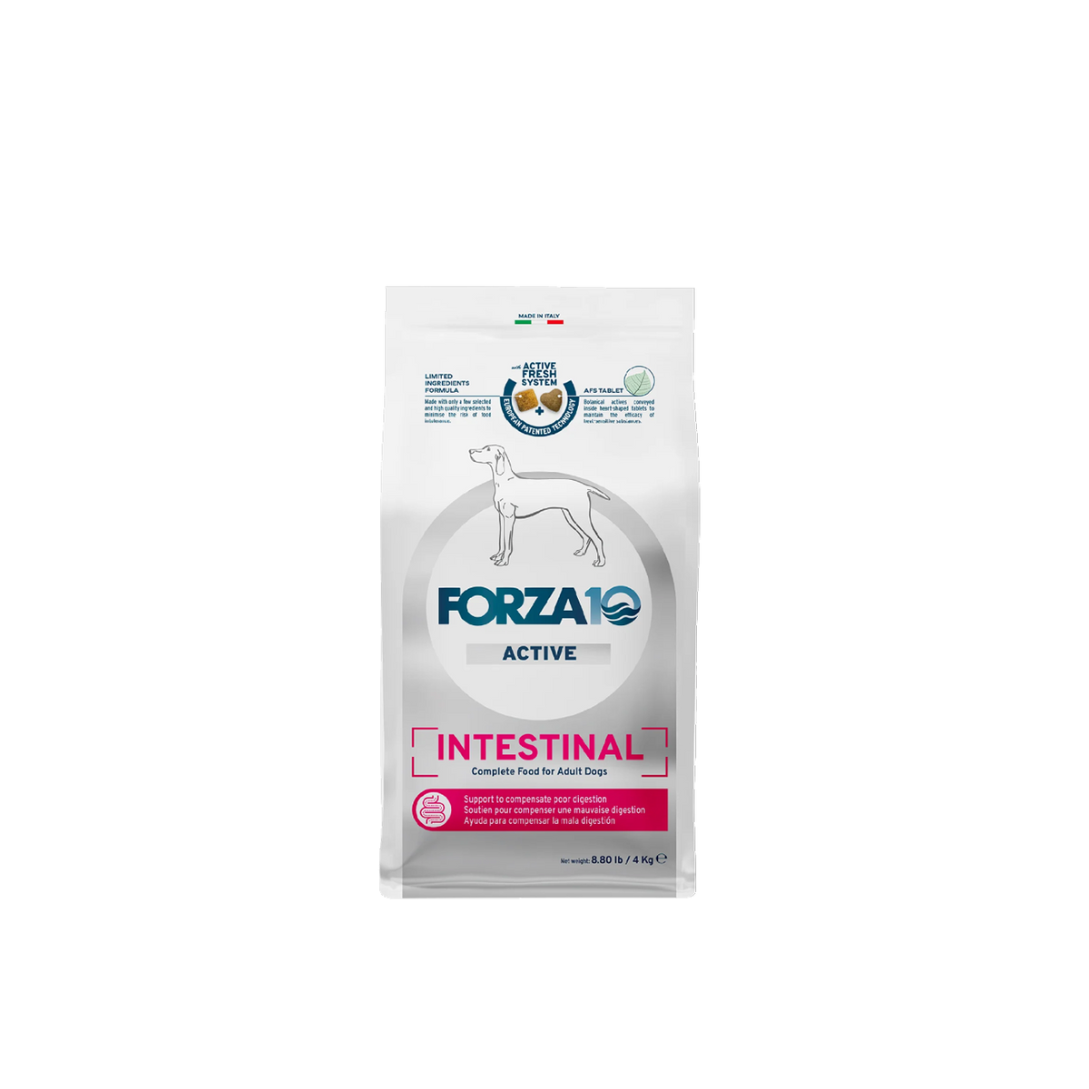 Forza10 - Intestinal Dry Dog Food for Sensitive Stomachs & Digestive Support, Fish Flavor